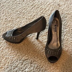 Women's Y2K Grey Peep Toe Heels